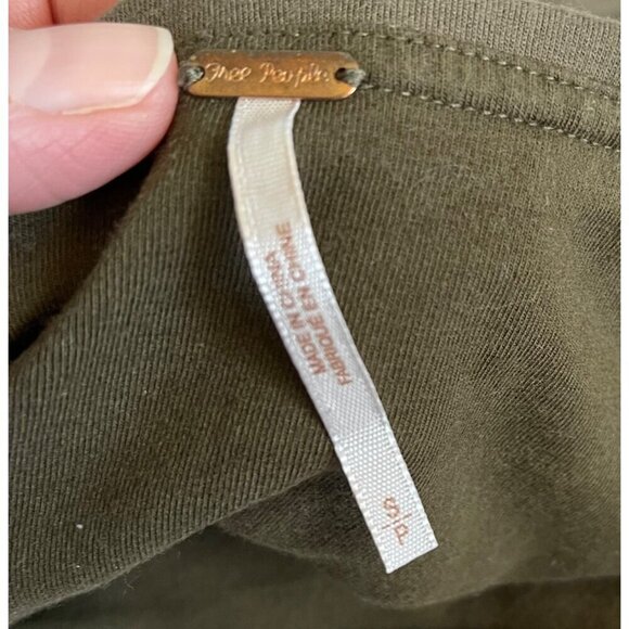 Free People Army Green High Waist Ruched Lined Mini Skirt Womens Small - Picture 5 of 6